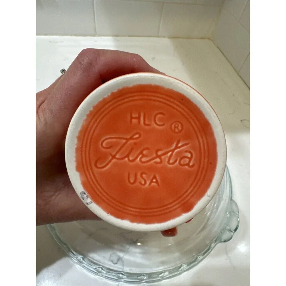 Fiestaware Persimmon Ring Handled Mug Fiesta Tom and Jerry Mug Retired Orange